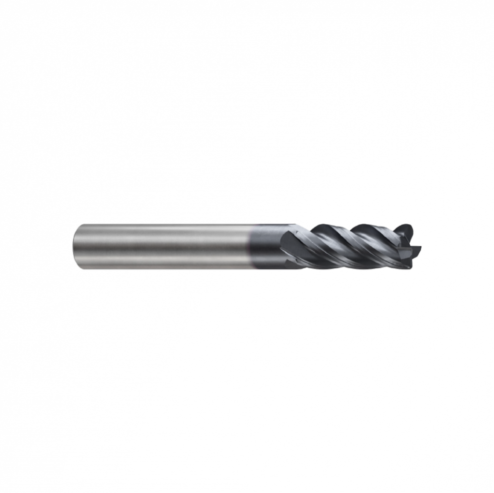 Фреза концевая твердосплавная, радиусная Alpha-MX c 4-мя зубьями (спираль 37˚), 12(R1.0)X12X32X75, New Century