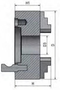 Трехкулачковые токарные патроны Optimum 250 мм Camlock ASA D1-6"