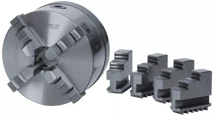 Четырехкулачковые токарные патроны Optimum 160 мм Camlock ASA D1-4" Центральное зажатие